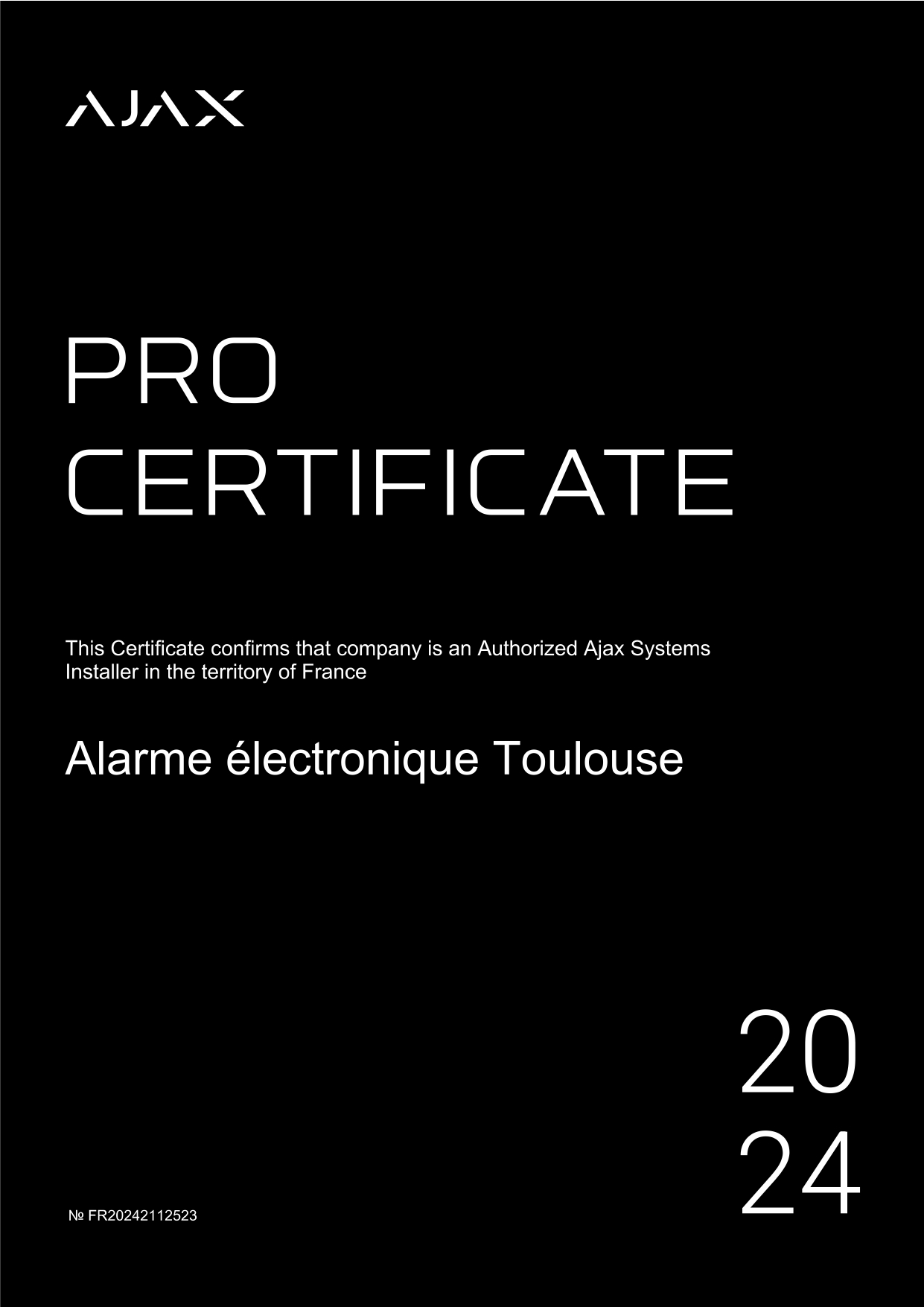 CERTIFICATION AJAX